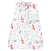 Hudson Baby Infant Girl Mink with Faux Shearling Inner Sleeping Bag, Sack, Blanket, Girl Woodland, 12-18 Months